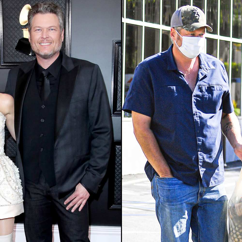 Blake Shelton in January 2020 and September 2020 Blake Shelton Says He Is Trying to Lose Weight After Joking He Gained 117 Pounds During Quarantine