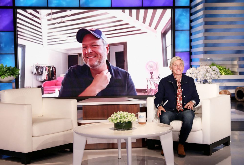 Blake Shelton visiting The Ellen DeGeneres Show via Zoom Blake Shelton Says He Is Trying to Lose Weight After Joking He Gained 117 Pounds During Quarantine