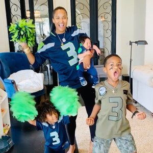 Ciara Dresses 1-Month-Old Son Win in Football Uniform Ahead of Russell Wilson Game