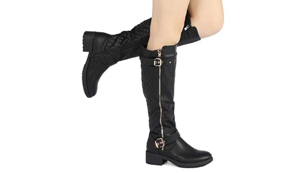 DREAM PAIRS Women's Knee High Riding Boots (Wide-Calf)