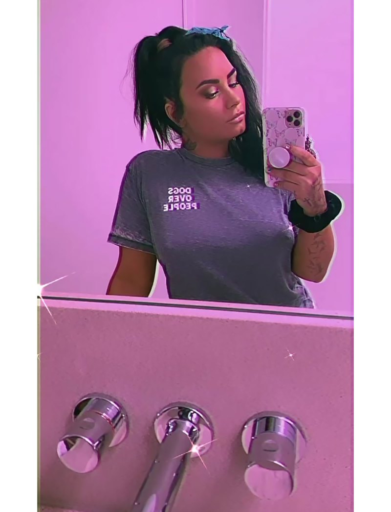 Demi Lovato Wears ‘Dogs Over People’ Shirt, Ditches Ring After Max Split