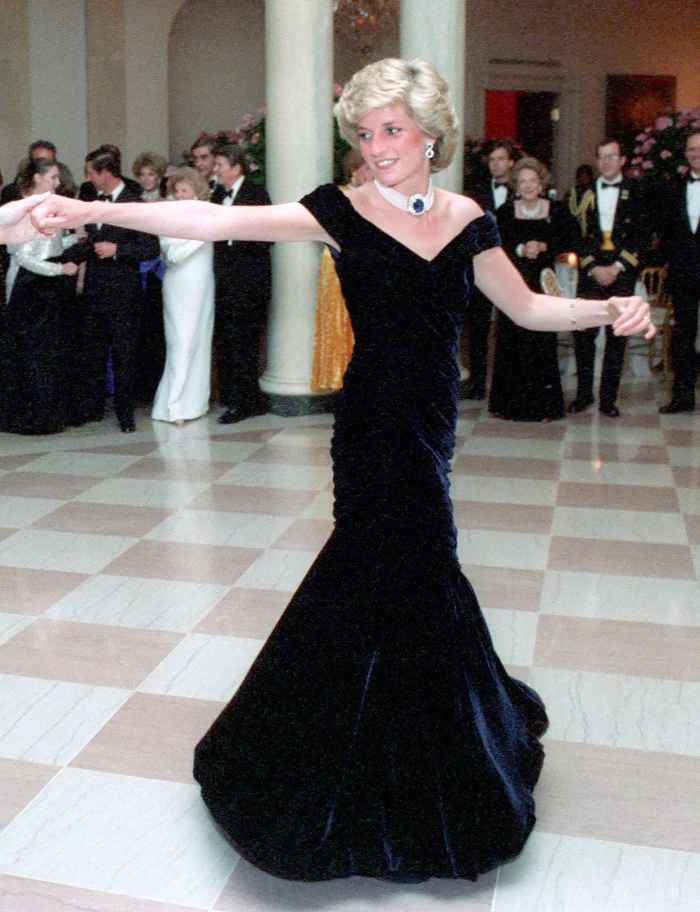 Princess Diana midnight blue dress Duchess Kate Iconic Mesh Dress Was Supposed Be Skirt