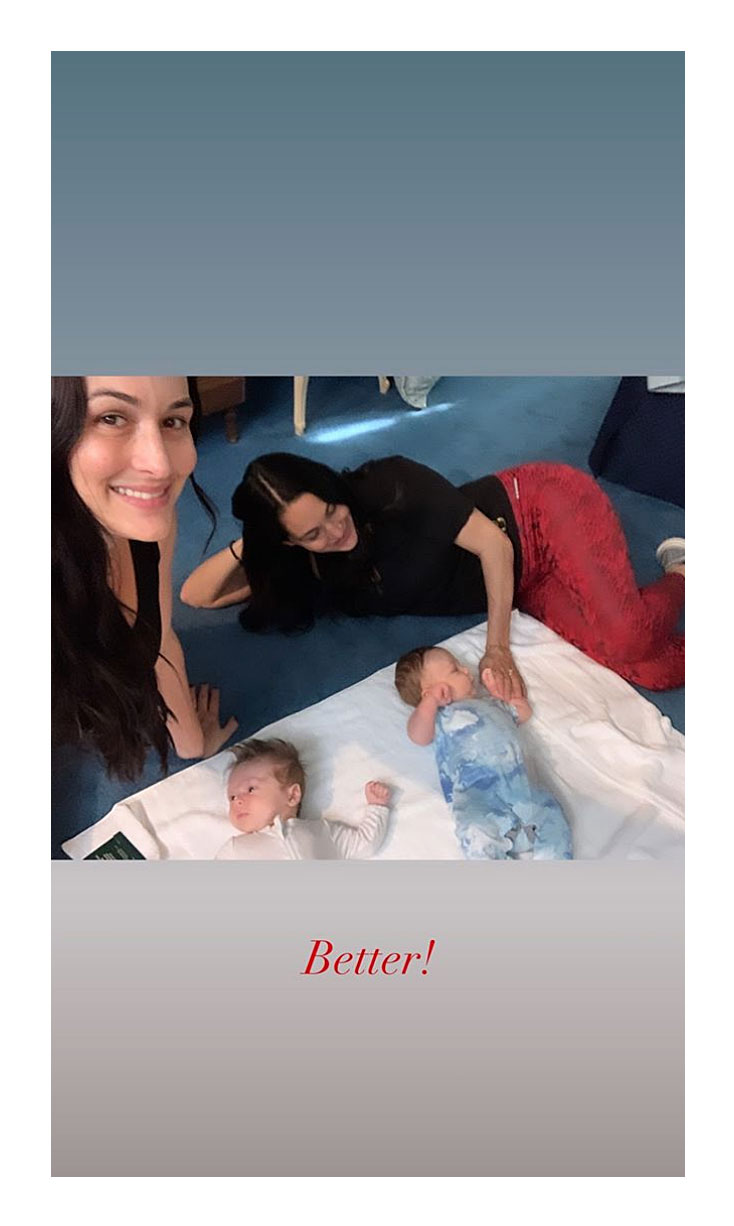 Nikki Bella and Brie Bella Sons Matteo and Buddy Sweetest Pics Together