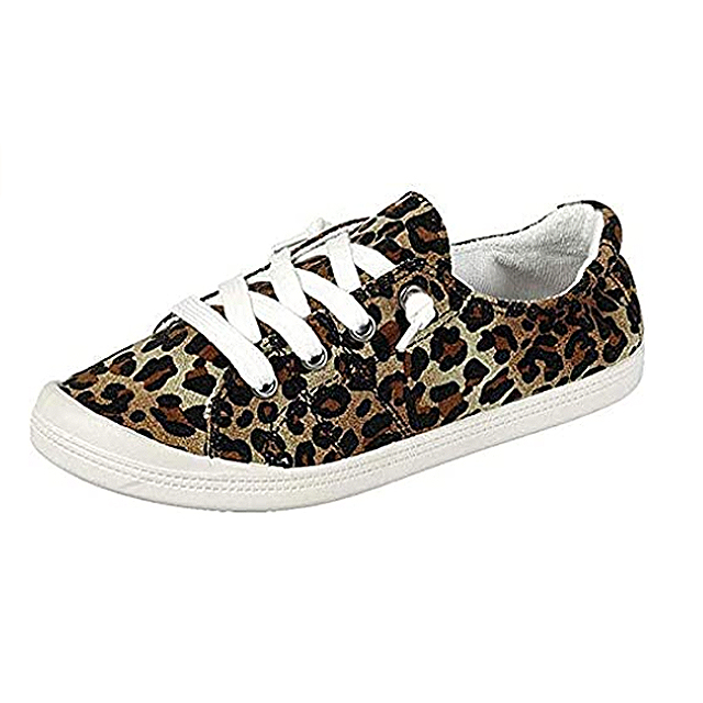 Forever Link Women's Classic Slip-On Fashion Sneakers (Leopard)