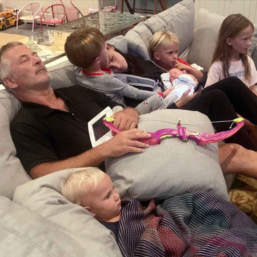 Party of 7! Hilaria and Alec Baldwin’s Kids Meet Newborn Baby Brother