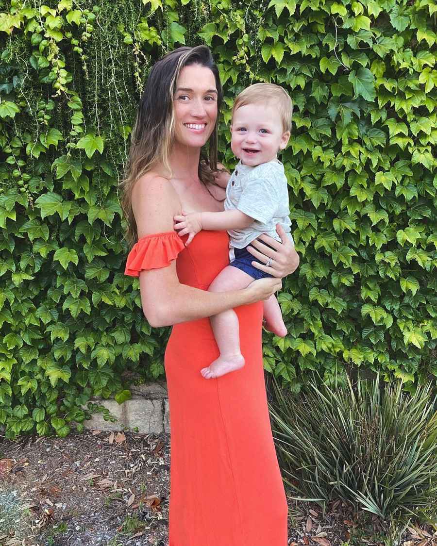 Jade Roper Holding Son Brooks On Her Baby Bump