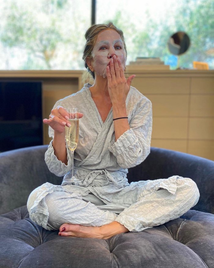 Jennifer Aniston Prepares for the 2020 Emmys in Pajamas and a Face Mask Instagram Emmys 2020