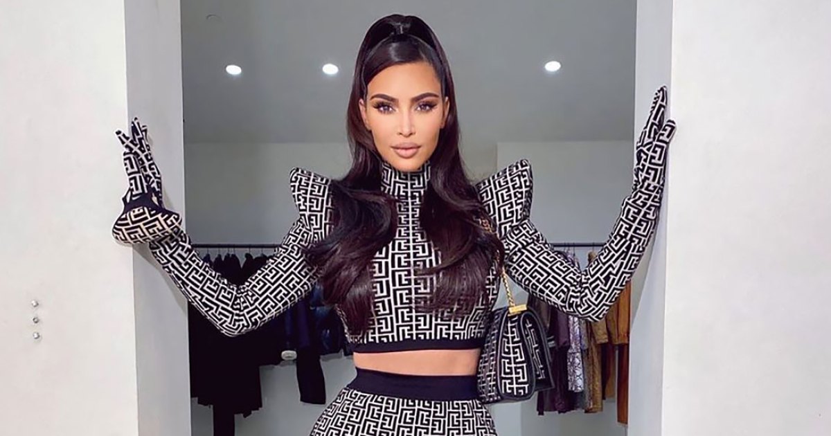 Kim Kardashian Is a 'Balmain Barbie' in Matching Designer Look: Pics | Us Weekly Kim Kardashian Is a 'Balmain Barbie' in Matching Designer Look: Pics | Us Weekly