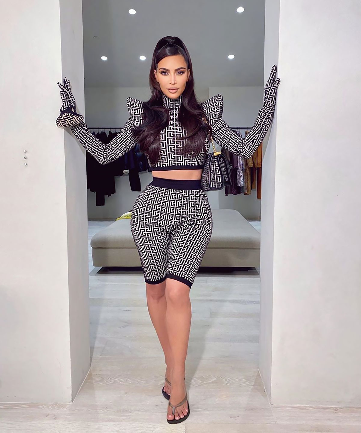 Kim Kardashian Is A Balmain Barbie In Matching Designer Look Pics