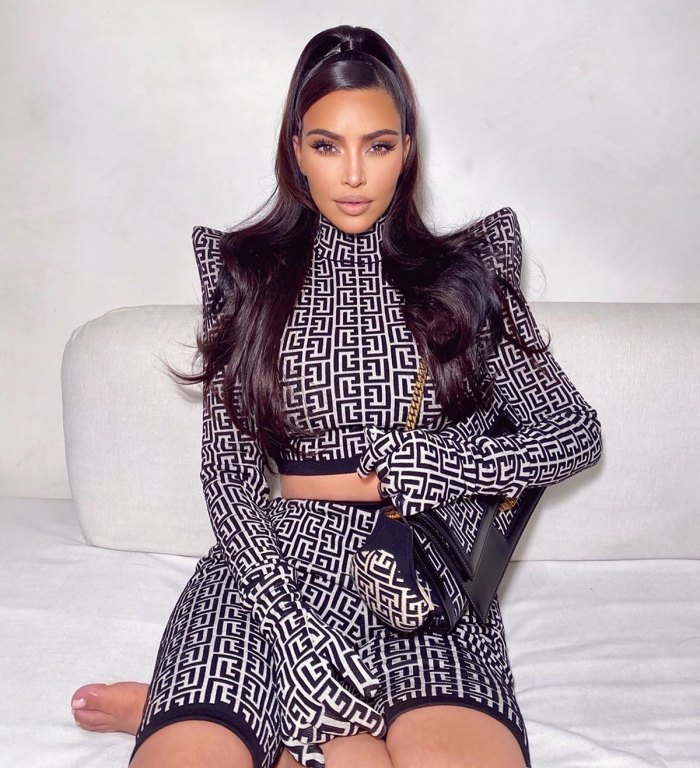Kim Kardashian Is a 'Balmain Barbie' in Matching Designer Look: Pics