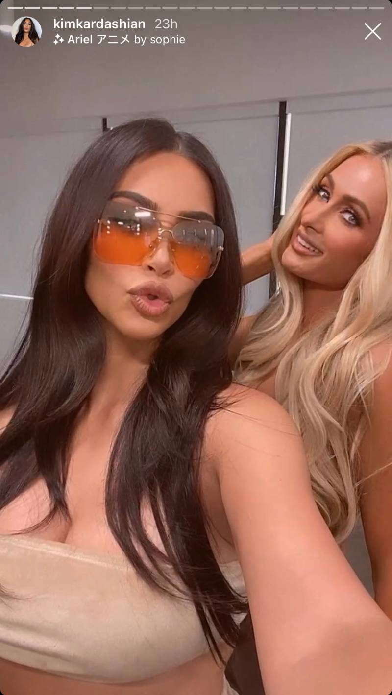 Kim Kardashian reunited with former best friend Paris Hilton at a girls' party