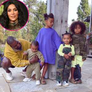 Kim Kardashian Shares Photo of 4 Kids With Husband Kanye West family