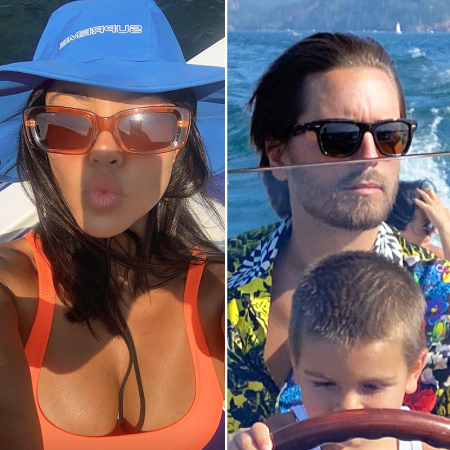 Kourtney Kardashian and Scott Disick Enjoy Boating Trip With Son Reign