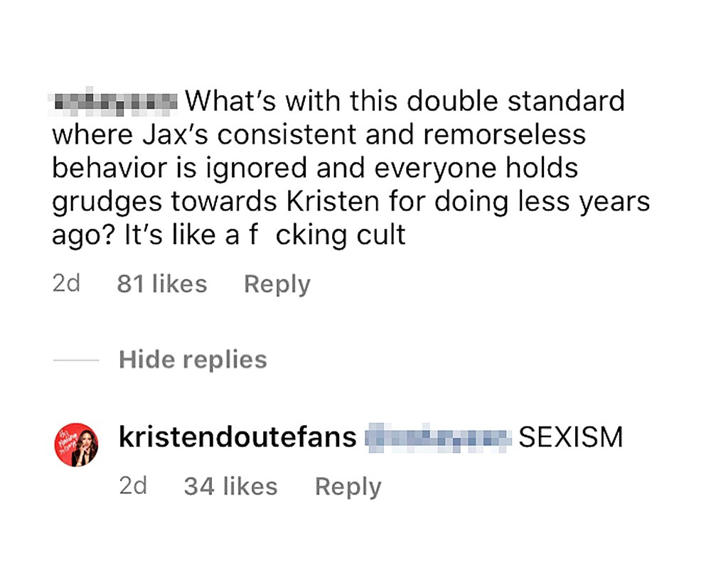 Kristen Doute Bravo Has Double Standards Not Firing Jax Taylor