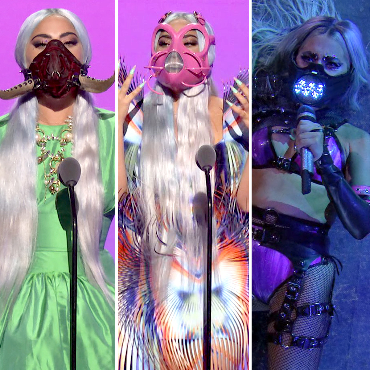 Lady Gaga face masks VMAs