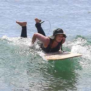 Leighton Meester Surfs With Husband Adam Brody After Giving Birth to 2nd Child