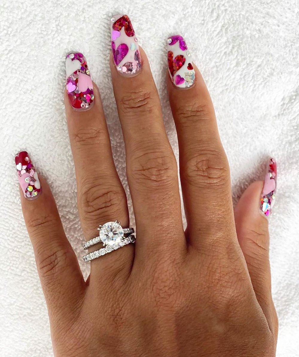 An Up-Close Look at Lily Allen's Diamond Wedding Ring and Playful Heart Mani