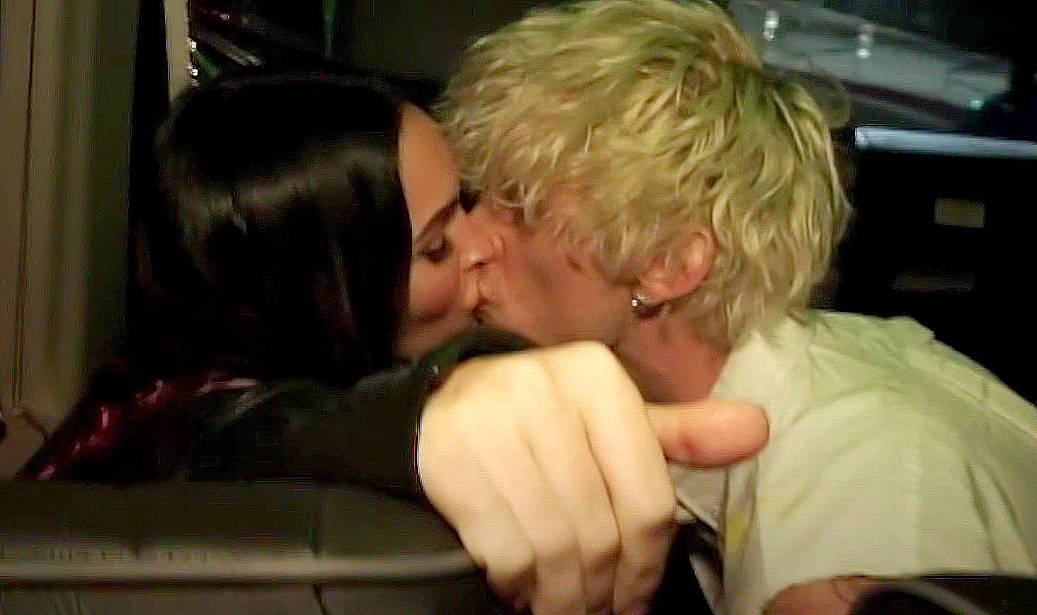 Machine Gun Kelly Kisses Megan Fox in Drunk Face Music Video photo photo