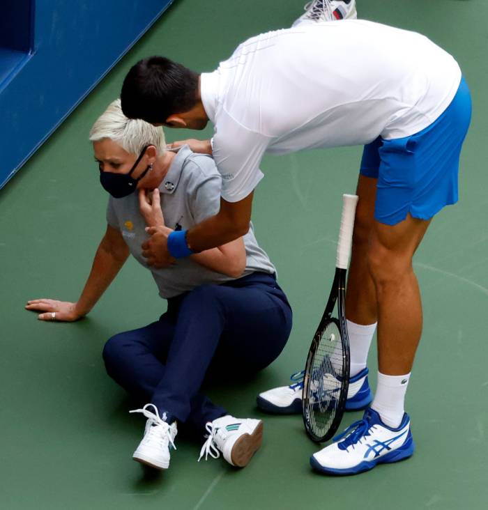 Novak Djokovic Disqualified From US Open After Hitting Linewoman With A Ball