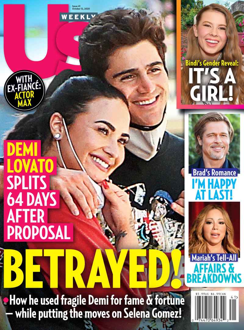 Us Weekly Issue 41 Cover Demi Lovato and Max Ehrich Split