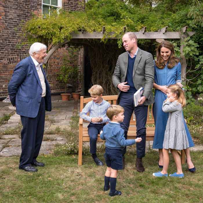 Prince William and Duchess Kate Share New Photos of George, Charlotte and Louis Meeting David Attenborough