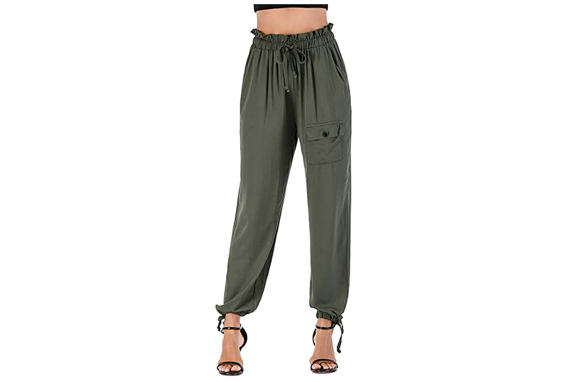 Wudodo Women’s Elastic Waist Cargo Joggers