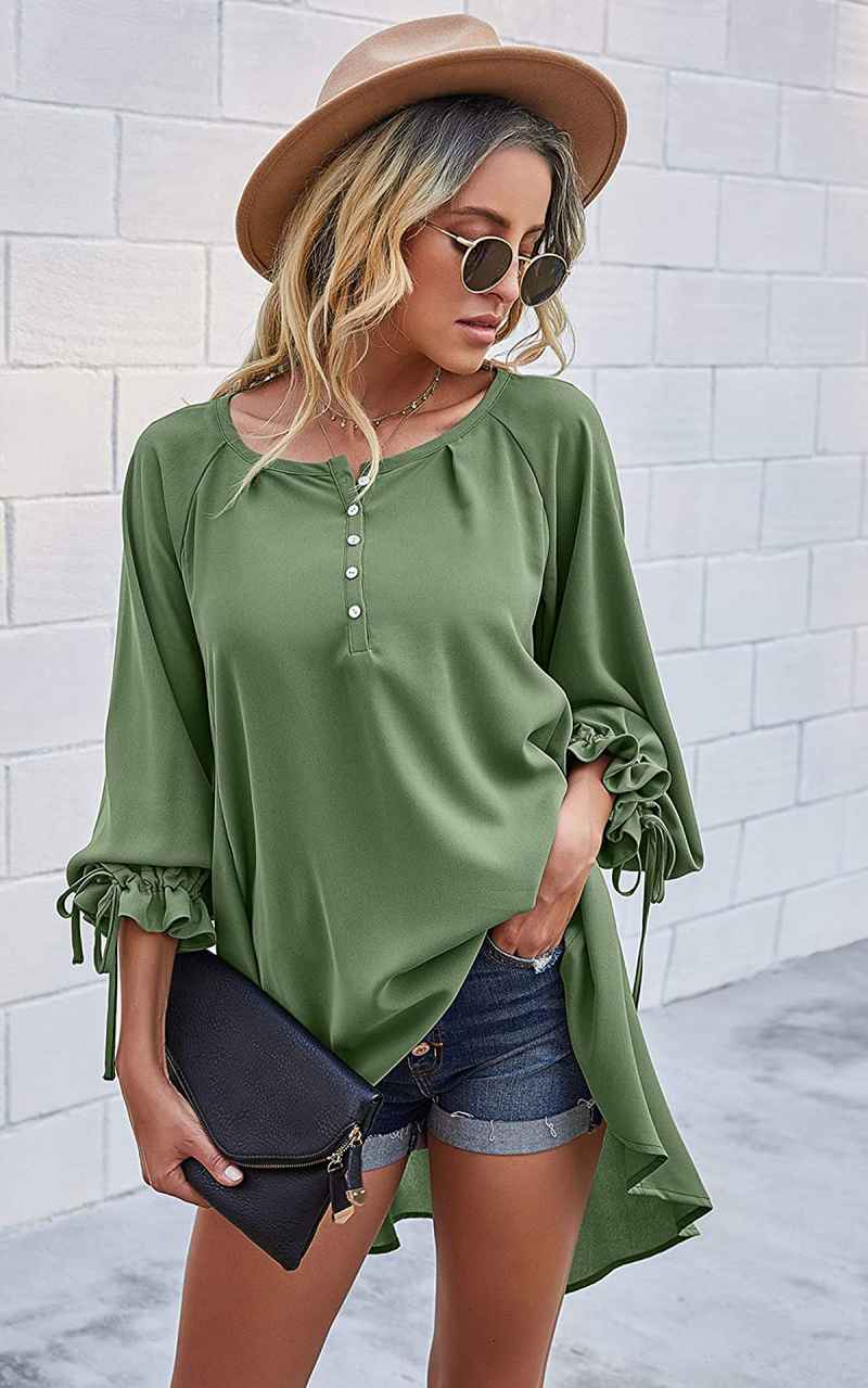 Angashion Chiffon Top Might Have the Coolest Accent Sleeves Ever | Us ...