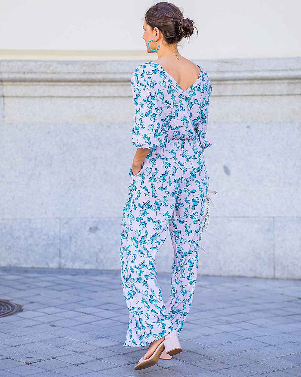 The Drop Women's Floral Print Crossover Jumpsuit by @balamoda