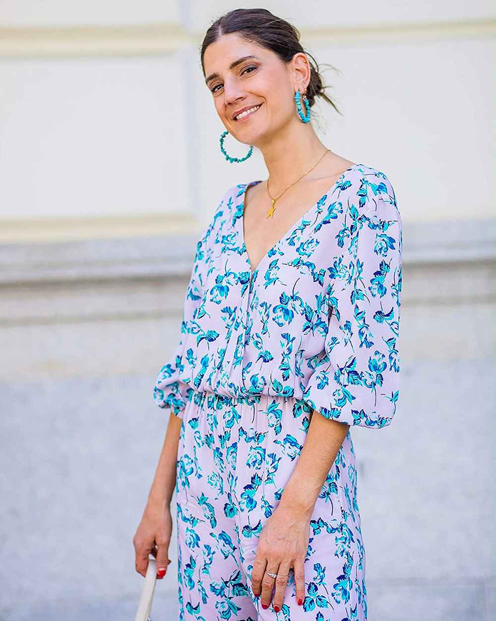 The Drop Women's Floral Print Crossover Jumpsuit by @balamoda