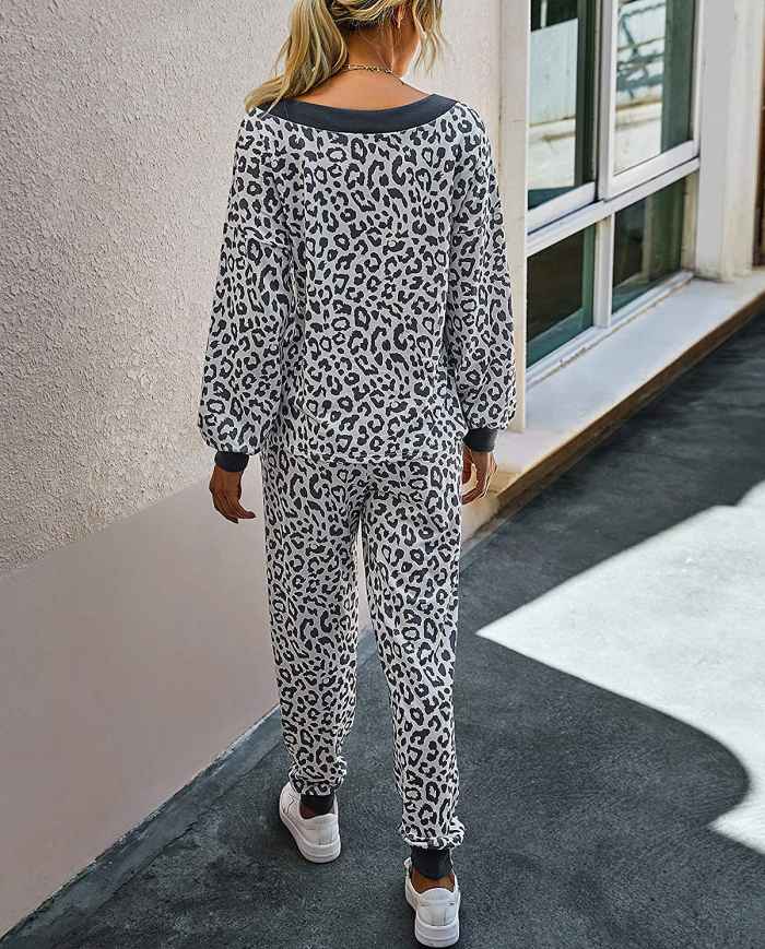 BTFBM Leopard Print/Tie-Dye 2-Piece Pajamas