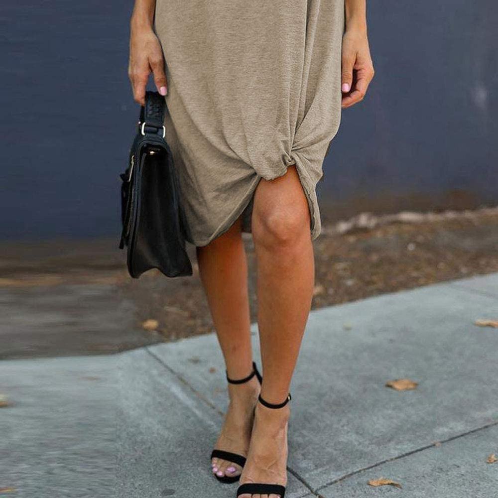 Chvity Long-Sleeve Twist Front Midi Dress