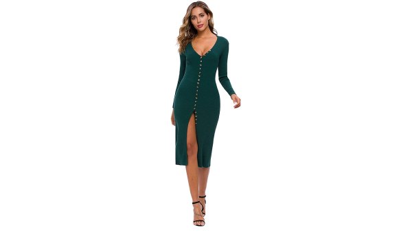 CMZ2005 Long Sleeve Cardigan Dress
