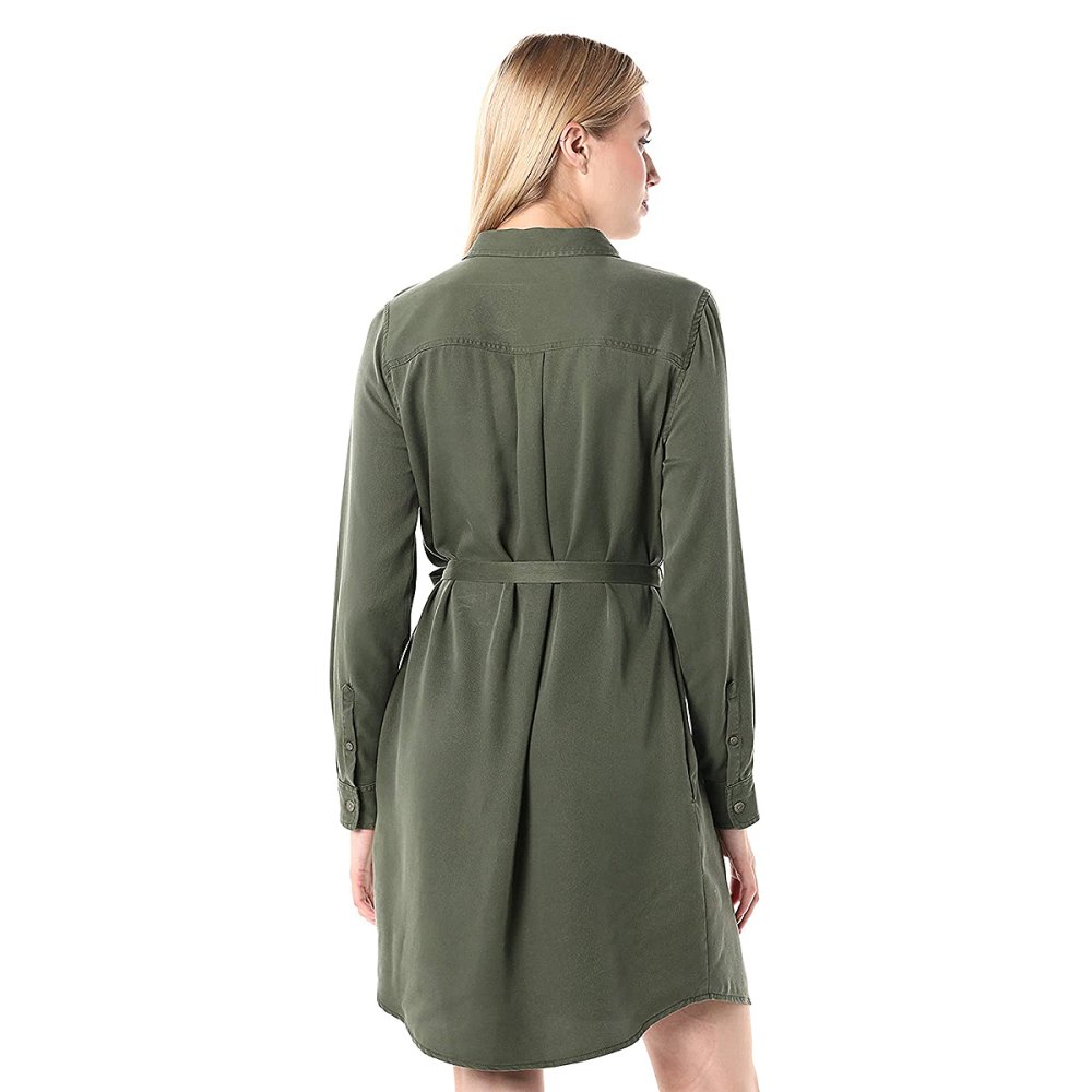 Daily Ritual Tencel Long-Sleeve Shirt Dress