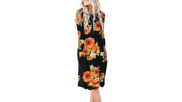 DB MOON Long Sleeve Empire Waist Dress