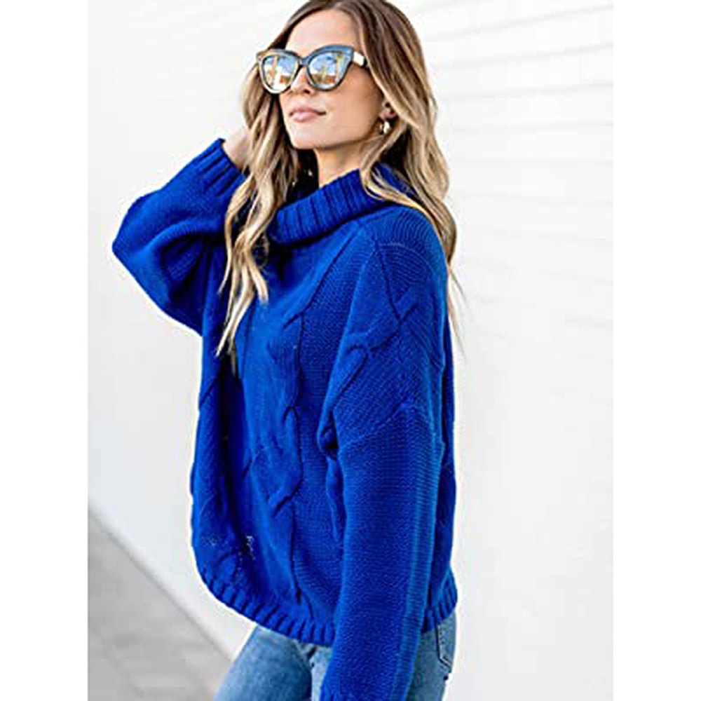 Dokotoo Solid Turtleneck Pullover Sweater