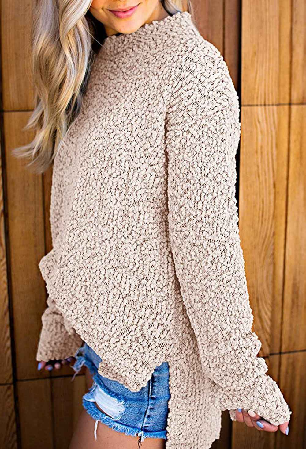 Imily Bela Fuzzy Knitted Sherpa Sweater