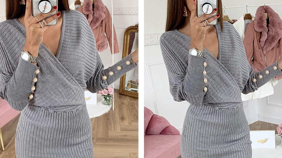 KIRUNDO 2020 Batwing Sweater Dress