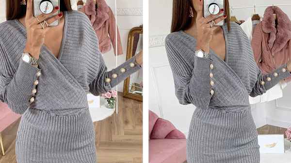 KIRUNDO 2020 Batwing Sweater Dress