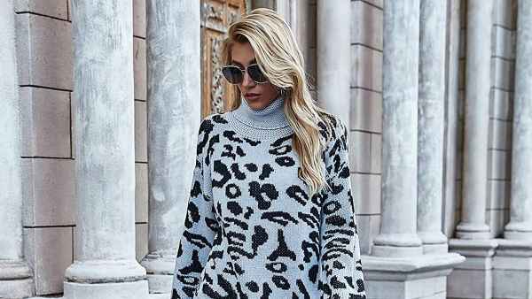 KIRUNDO Turtleneck Knitted Sweater