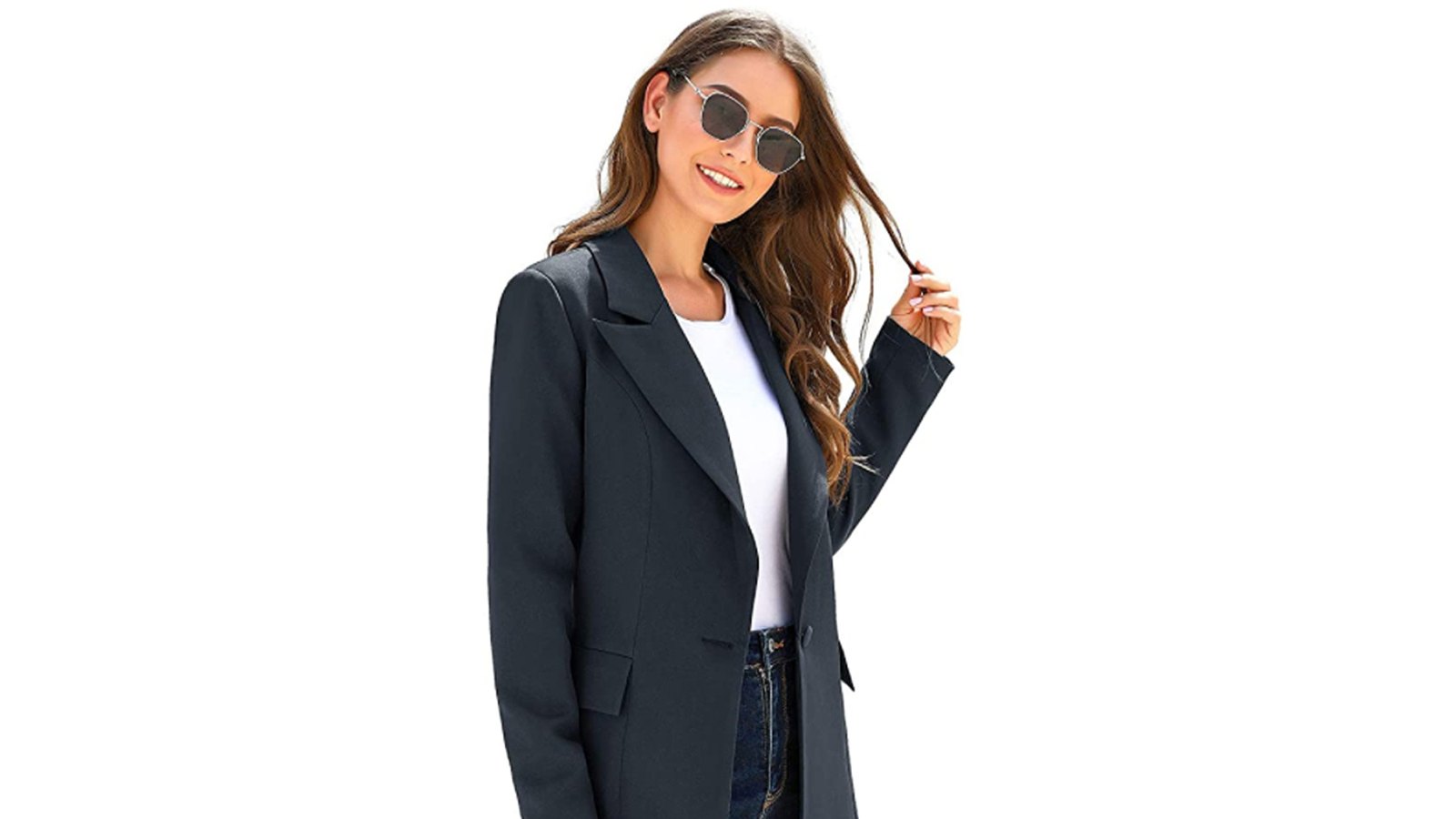 luvamia Women's Casual Long Sleeve Slim Work Office Blazer