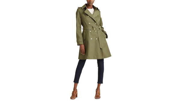 Ralph Lauren Belted Water Resistant Trench Coat