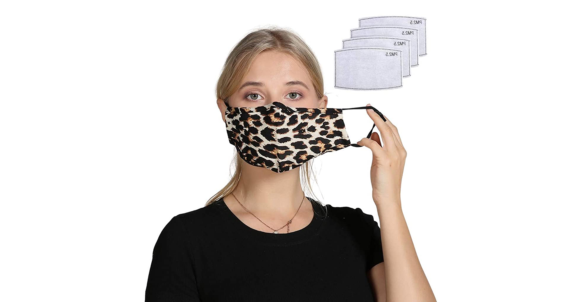 SheSole Washable Leopard Adjustable Face Mask