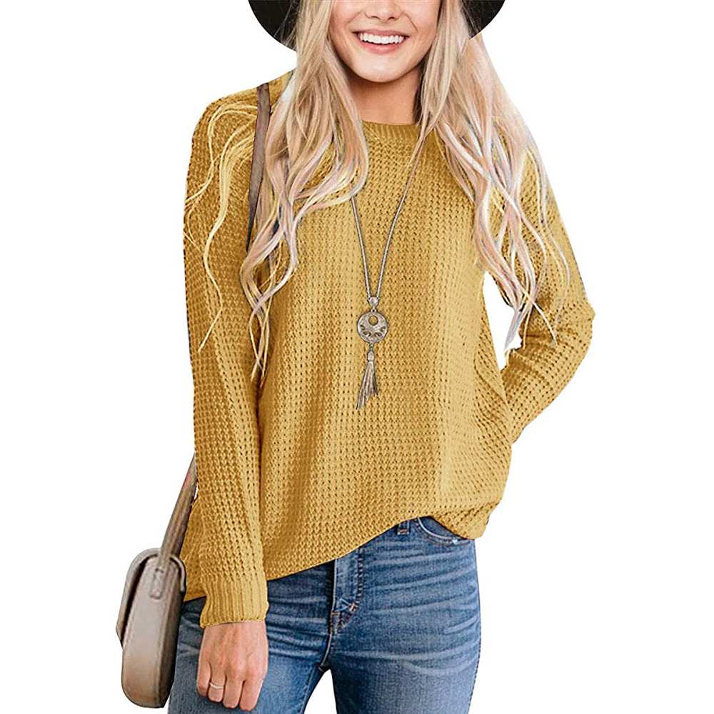 TECREW Waffle Knit Pullover Sweater