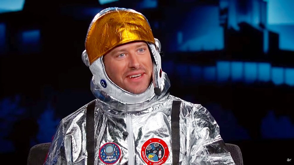 Armie Hammer Visits Jimmy Kimmel Live Wearing A Spacesuit And Explains Why He Turned to Working in Construction Amid the Coronavirus Pandemic