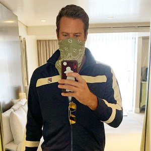 Armie Hammer Wears His Tracksuit for Rebecca Film Promotion