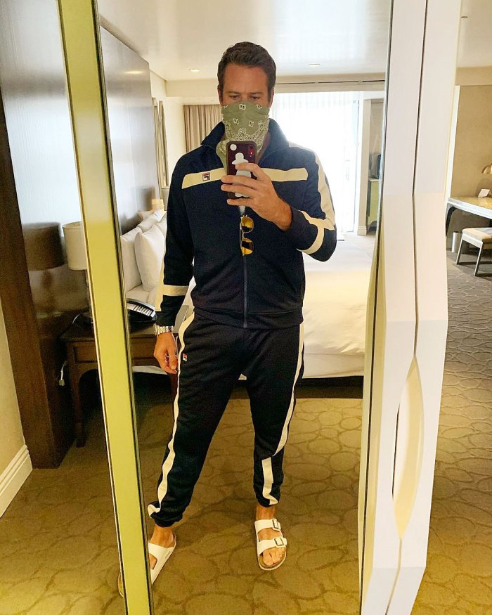 Armie Hammer Wears His Tracksuit for Rebecca Film Promotion