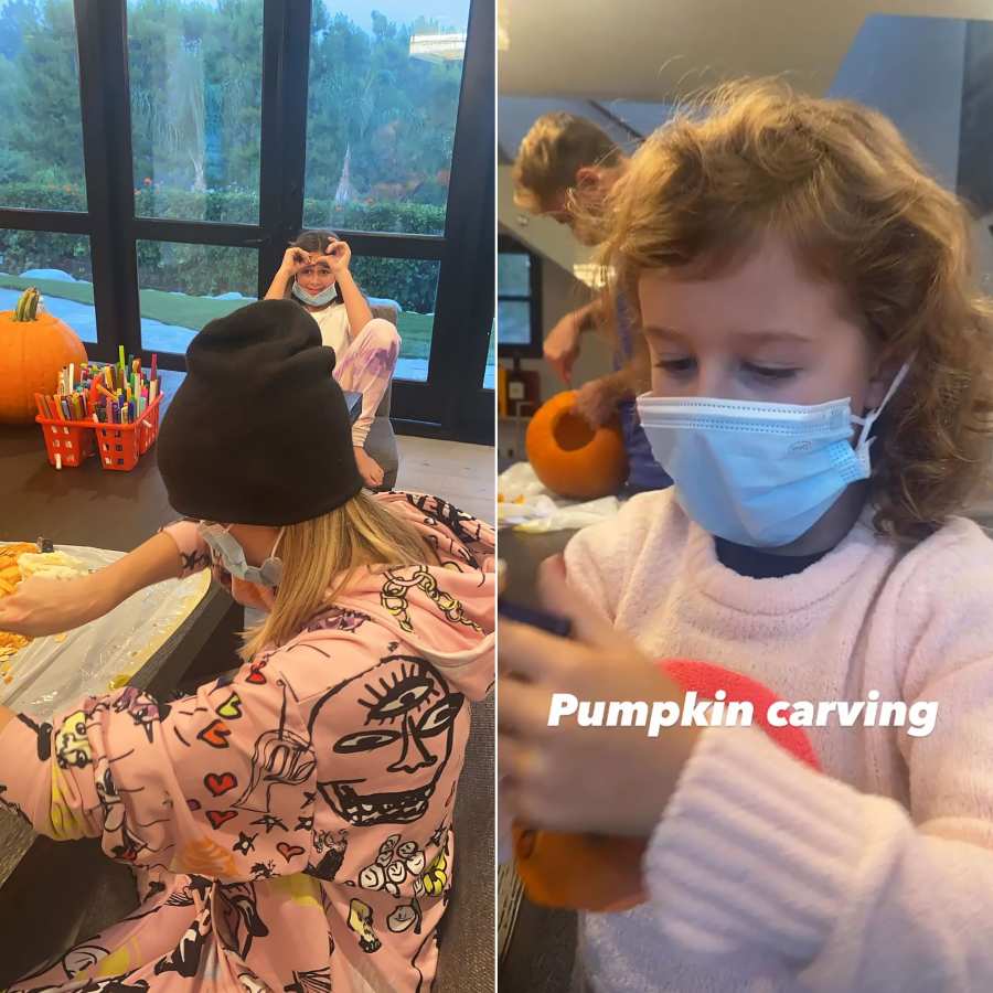 Celebrity Parents Carving Pumpkins With Their Kids for Halloween 2020: Pics
