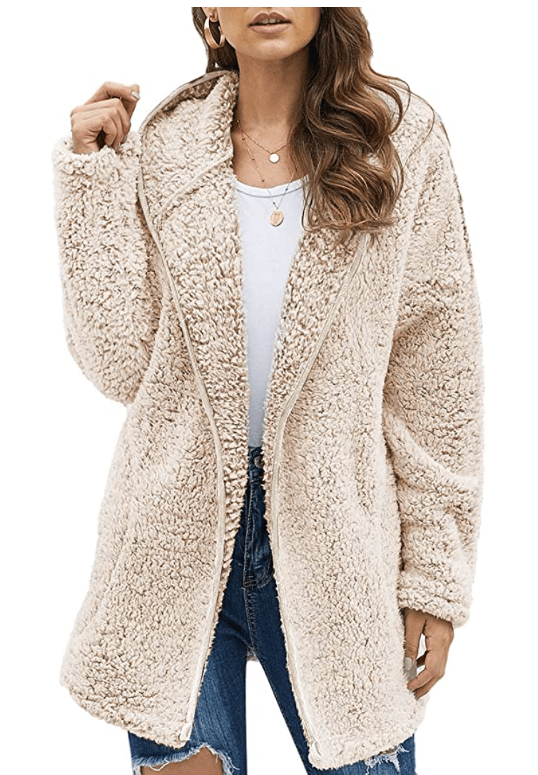 Dokotoo Fuzzy Sherpa Coat Is Softer Than Your Favorite Bathrobe | Us Weekly