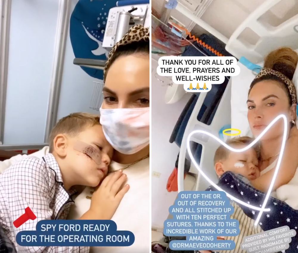 Elizabeth Chambers and Armie Hammer’s Son Get 10 Stitches on His Face After Falling Out of Bed