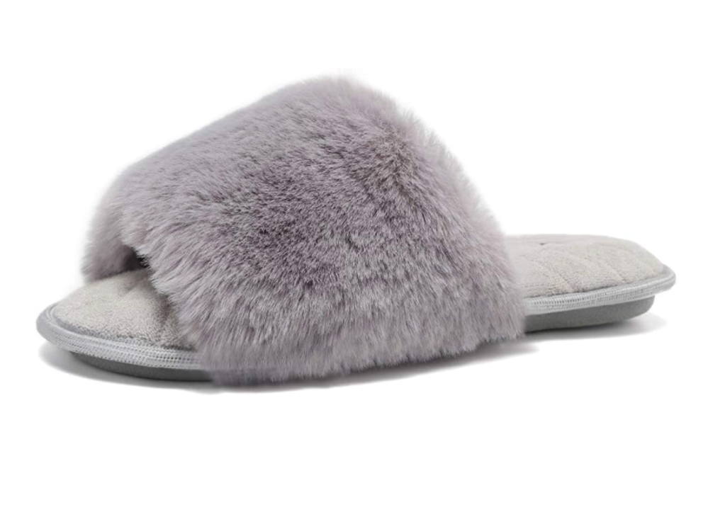 FANTURE Women's Furry Faux Fur Slippers